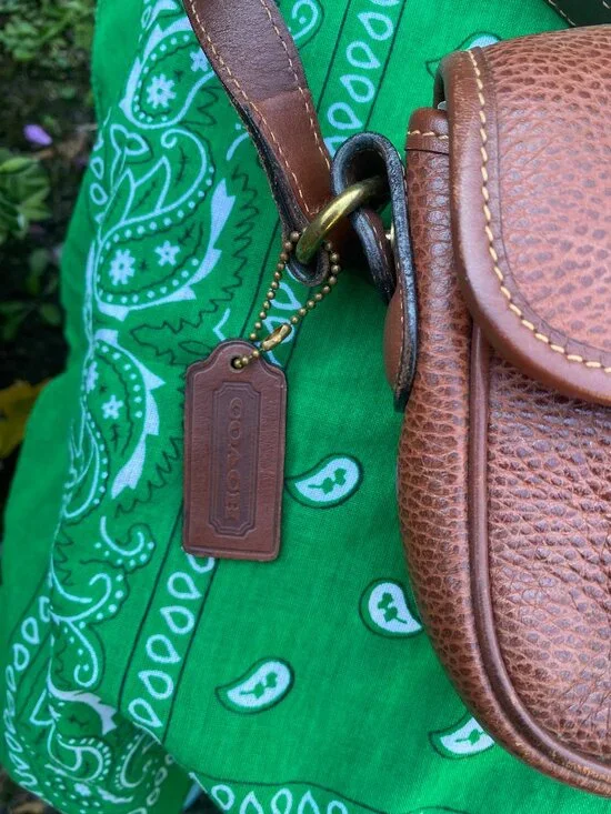 Vintage Coach Sheridan Durham Brown Pebble Leather Mini Crossbody Bag - Picture 6 of 16